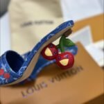 Louis Vuitton X Takashi Murakami Lily Mule Denim Blue 1Ahltf - Image 3