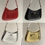Prada Cleo Patent Leather Bag Black 27cm 1bc169 069 F03kj V Hoo - Image 2