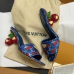 Louis Vuitton X Takashi Murakami Lily Mule Denim Blue 1Ahltf - Image 4