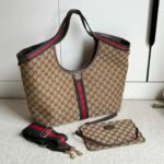 Gucci Giglio Large Tote Bag Beige And Dark Brown GG Canvas 60Cm 853971 FAFFP 2547 - Image 2
