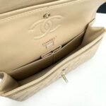 Chanel Classic Medium Double Flap Bag Beige 25cm A01113 Y04059 NZG77 - Image 6