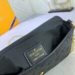 Louis Vuitton Félicie Pochette Monogram Empreinte Leather Crossbody Bag Black 21cm M82477 - Image 9