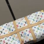 Louis Vuitton X Takashi Murakami Keepall Bandoulière 45 Bag Multicolore Blanc 45cm M13742 - Image 6