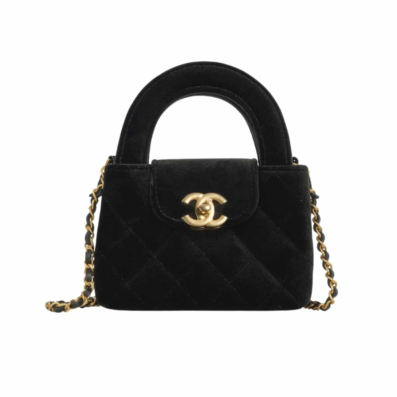 8-8-1 Chanel Velvet Nano Kelly Re Edition Black 13Cm - Image 1