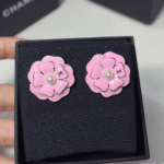 Chanel Camellia Earrings Pink Abg218 B21624 U3368 - Image 6