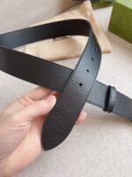 Gucci Gg Marmont Wide Belt Black Gold Logo 4Cm 406831 Dj20T 1000 - Image 5