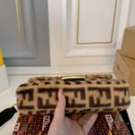 Fendi Baguette Sheepskin Bag Brown 26Cm - Image 7