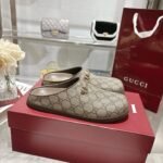 Gucci Women Mule With Horsebit Camel And Dark Brown Gg Canvas 837130 Fab10 2543 - Image 4