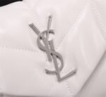 Saint Laurent Puffer Small In White Leather Silver Hardware 29cm - Image 4