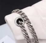 Saint Laurent Puffer Small In White Leather Silver Hardware 29cm - Image 6