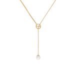 Gucci Blondie Pearl Drop Necklace Gold 774689 I4620 8078
