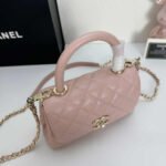 Chanel Mini Coco Handle Flap Bag Caviar Gold Hardware Pink 19Cm - Image 5