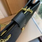 Saint Laurent Matelasse Cassandre Shopper Tote Black Leather 35Cm - Image 4