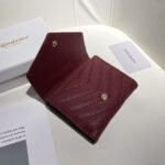 Saint Laurent Cassandre Matelassé Small Envelope Wallet In Grain De Poudre Leather 11Cm - Image 2