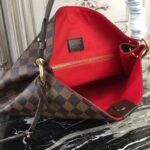 Louis Vuitton Graceful PM Damier Ebene Brown Red 35cm N44044 - Image 3