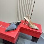 Gucci Women’s Horsebit Pump Gg Canvas Beige And Dark Brown 812176 Fad21 2549 - Image 4