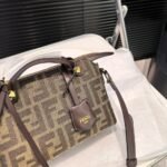 Fendi By The Way Soft Medium Brown Ff Jacquard Fabric Bag 27Cm 8Bl155Afpmf1Gl7 - Image 2