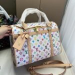 Louis Vuitton X Takashi Murakami Dog Bag Multicolore Blanc 40Cm M13741 - Image 2