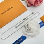 Louis Vuitton LV Logo Silver Necklace - Image 2