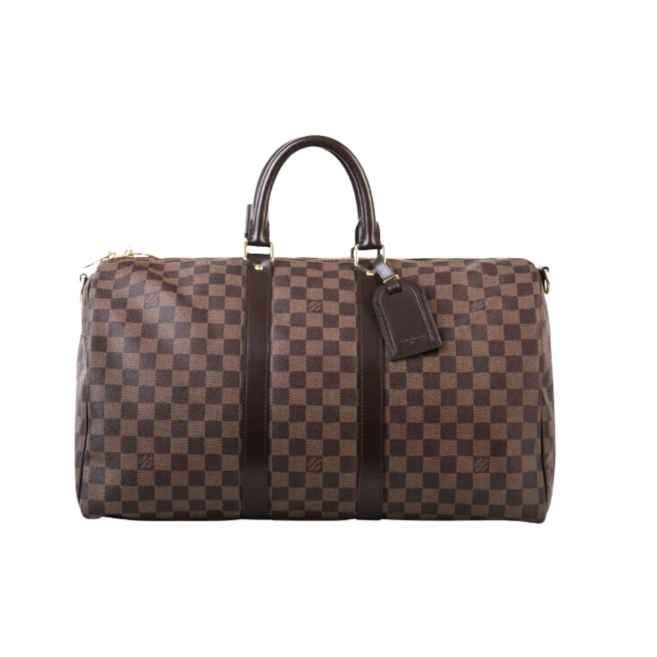 Anh-thumbnail-9-1 Louis Vuitton Keepall Bandoulière Travel Bag Damier Ebene Brown 45Cm - Image 1