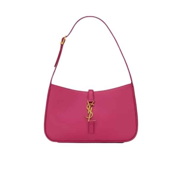 xr:d:DAFnSXO7lFw:144,j:3748516124873073633,t:23070306 Saint Laurent Le 5 À 7 Hobo Bag In Smooth Leather Pink 25Cm - Image 1
