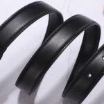Celine Medium Triomphe Belt In Taurillon Leather Black 25Mm 45Ak93A01 38No - Image 4