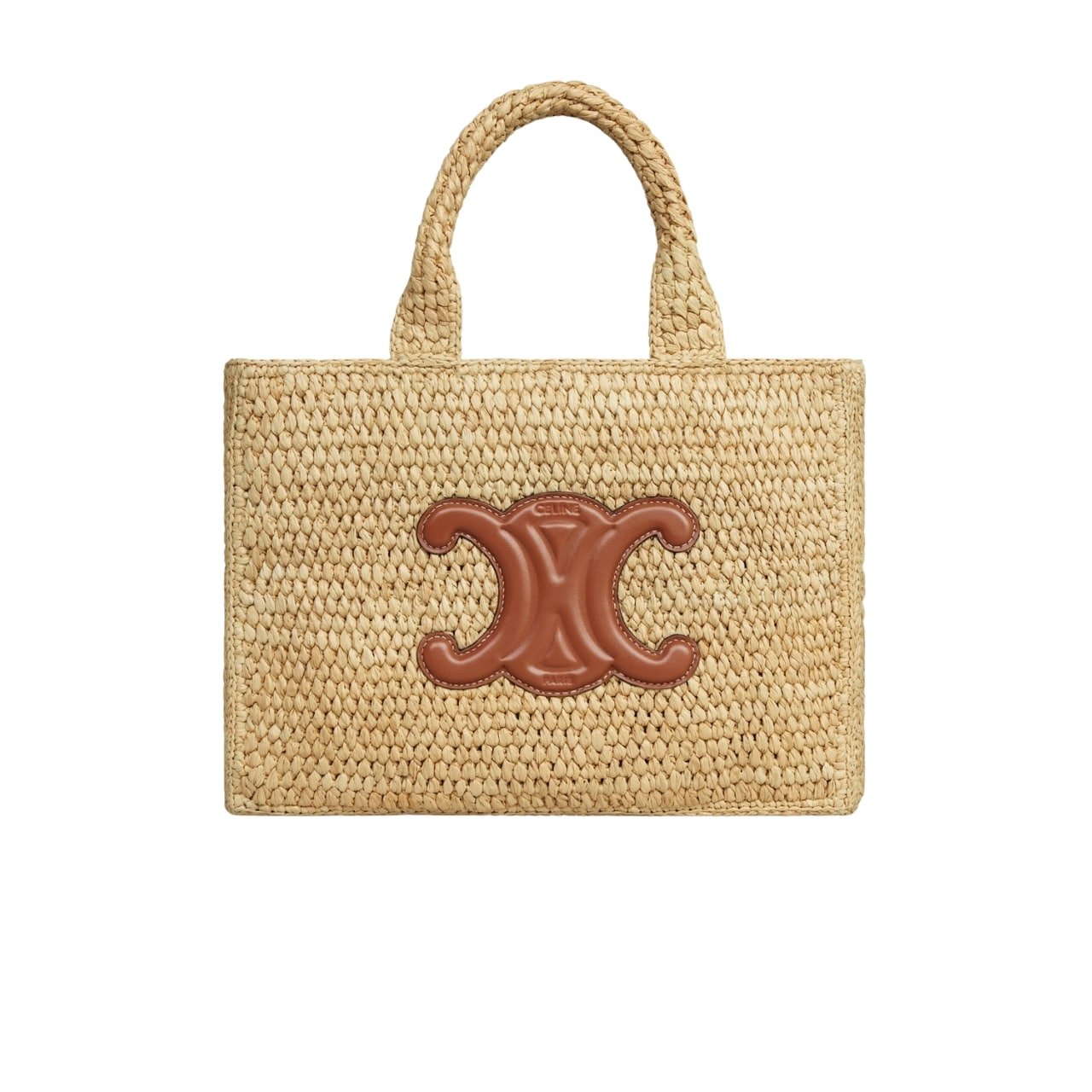 xr:d:DAF4OnkYemU:1856,j:1475353810195205062,t:24041509 Celine Small Cabas Thais In Raffia And Leather Tan 27Cm 116302Ff7 04Lu - Image 1