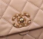 Chanel Mix Accordion Cc Flap Bag Quilted Glazed Leather Pink 23Cm - Image 6