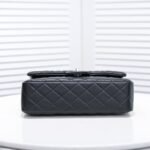 Chanel Medium Classic Flap Bag Silver Hardware Black 25Cm A01113 Y01480 94305 - Image 5