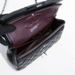 Chanel Medium Classic Flap Bag Silver Hardware Black 25Cm A01113 Y01480 94305 - Image 3