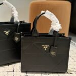 Prada Small Symbole Bag With Topstitching Black 28cm 1ba379 Ask F0002 V Oco - Image 2