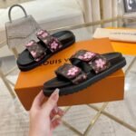Louis Vuitton X Murakami Lv Sunset Flat Comfort Mule Sakura Brown 1agvyy - Image 3