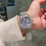 Rolex Datejust Diamond Bezel Oyster White Gold Purple 31mm - Image 2
