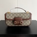 Gucci Horsebit 1955 Small Top Handle Bag Beige And Brown 22Cm - Image 6