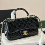 Chanel Mini Classic Handbag With Top Handle Black 20cm As2431 B18237 94305 - Image 4