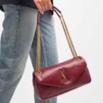 Saint Laurent Calypso Small In Plunged Rouge Merlot 27Cm 734153Aacqo6268 - Image 2