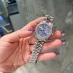 Rolex Datejust Diamond Bezel Oyster White Gold Purple 31mm - Image 4