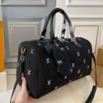 Louis Vuitton Keepall Bandoulière Black Denim 40cm - Image 6