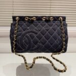 Chanel Classic Flap Bag In Denim Dark Blue 30Cm - Image 5
