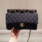 Chanel Classic Flap Bag In Denim Dark Blue 30Cm - Image 4