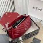 Saint Laurent Loulou Small Chain Bag Wine Red 25cm - Image 4