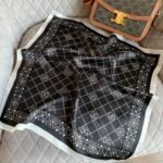 Chanel Square Scarf Silk Twill Black - Image 4