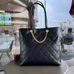 Chanel Cc Caviar Shopping Bag Black 37Cm - Image 7