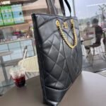 Chanel Cc Caviar Shopping Bag Black 37Cm - Image 6