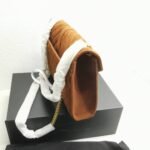 Saint Laurent Envelope Medium Matelassé Suede Shoulder Bag Brown 24Cm - Image 5