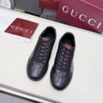 Gucci Men Shift Trainers All Black Leather 857018 Aafuh 1086 - Image 5