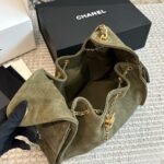 Chanel Small 25 Handbag Gold Tone Metal Khaki 26Cm - Image 4