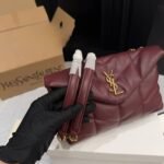 Saint Laurent Toy Puffer In Shiny Leather Burgundy 22Cm 759337Aaffa6593 - Image 5