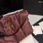 Saint Laurent Toy Puffer In Shiny Leather Burgundy 22Cm 759337Aaffa6593 - Image 6