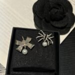 Chanel Cc Costume Earrings Black Abg402 B21902 U3576 - Image 5